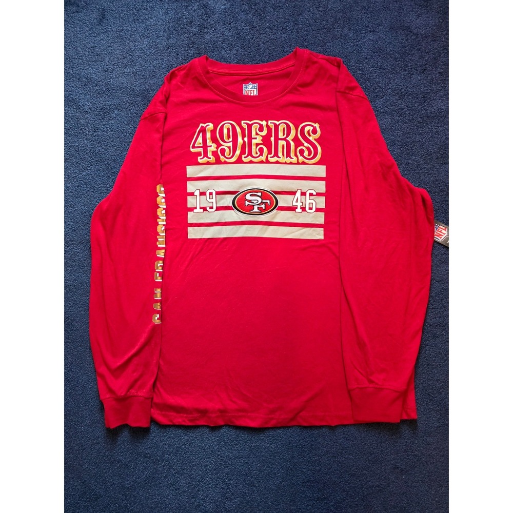 NFL San Francisco 49ers Long Sleeve T-Shirt Football Graphic Tee 2XL NWT
